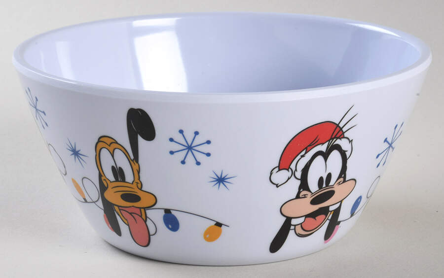 Mickey and Minnie Christmas Fun Melamine Coupe Cereal Bowl by Zrike-1
