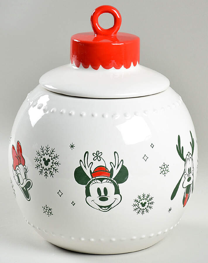 Mickey and Minnie Christmas Fun Figural Cookie Jar & Lid by Zrike-1
