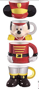 Mickey and Minnie Christmas Fun Stacking Mug - Set of 4 by Zrike-1