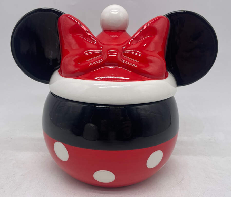 Mickey and Minnie Christmas Fun Figural Cookie Jar & Lid by Zrike-1