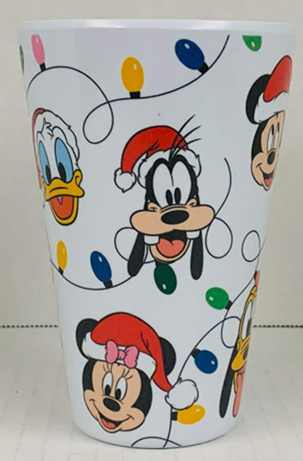 Mickey and Minnie Christmas Fun Melamine Tall Tumbler by Zrike-1