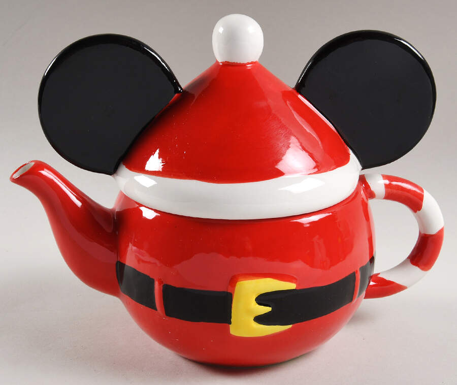 Mickey and Minnie Christmas Fun Figural Teapot & Lid by Zrike-1