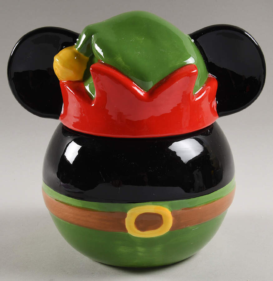 Mickey and Minnie Christmas Fun Figural Cookie Jar & Lid by Zrike-1