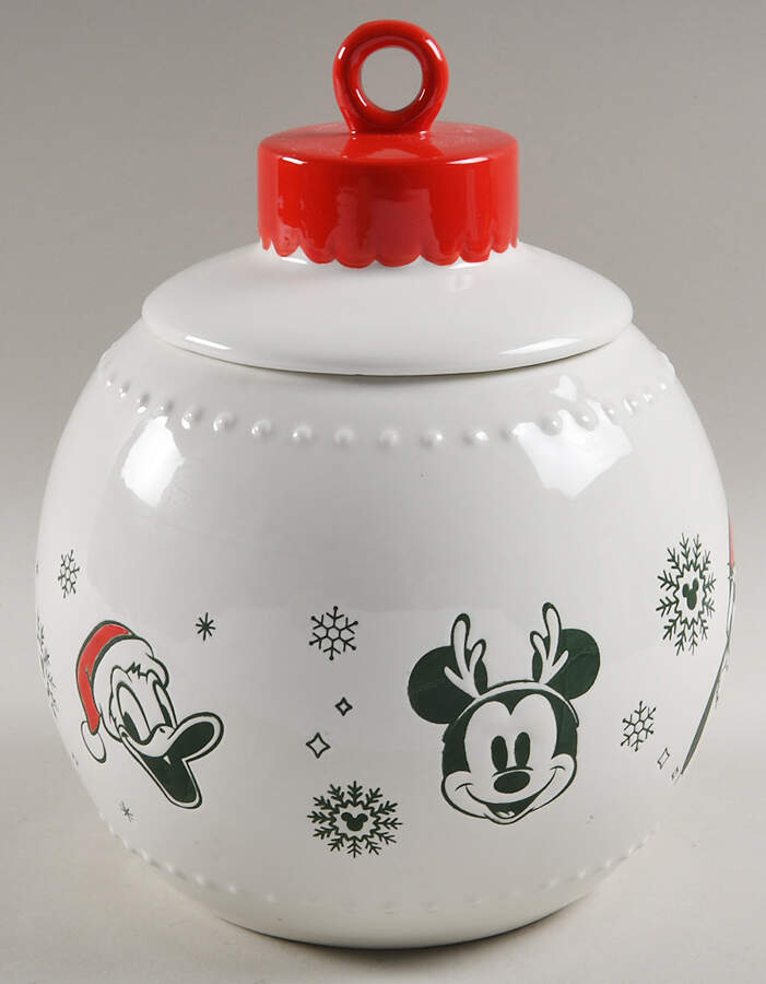 Mickey and Minnie Christmas Fun Figural Cookie Jar & Lid by Zrike-1