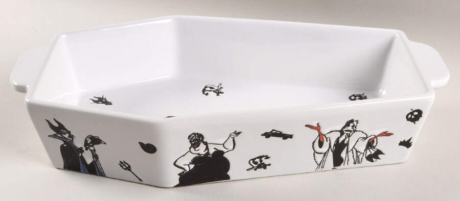 Disney Villians 2 Qt Coffin Shaped Figural Baker No Lid by Zrike-1
