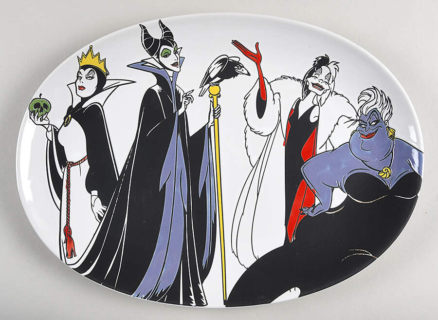 Disney Villians 13" Oval Serving Platter by Zrike-1