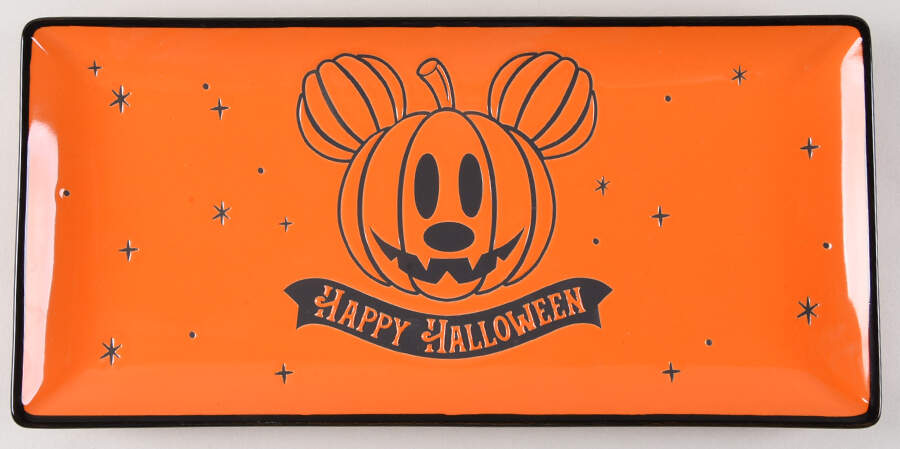 Mickey Pumpkin Rectangular Tray by Zrike-1