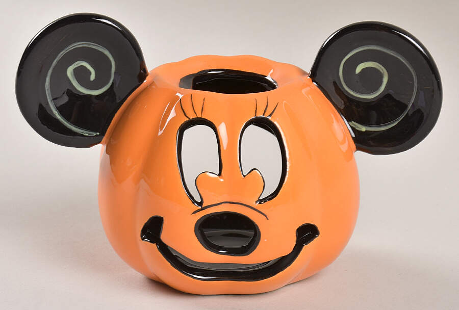 Mickey Pumpkin Jack-O-Lantern Votive Candleholder No Lid by Zrike-1