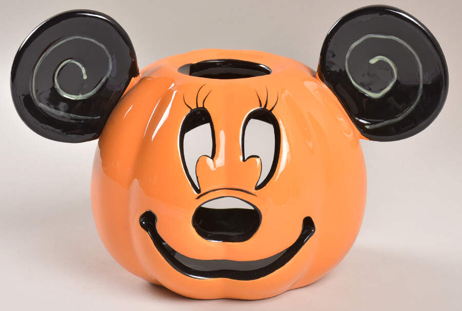 Mickey Pumpkin Jack-O-Lantern Tea Light Candleholder No Lid by Zrike-1