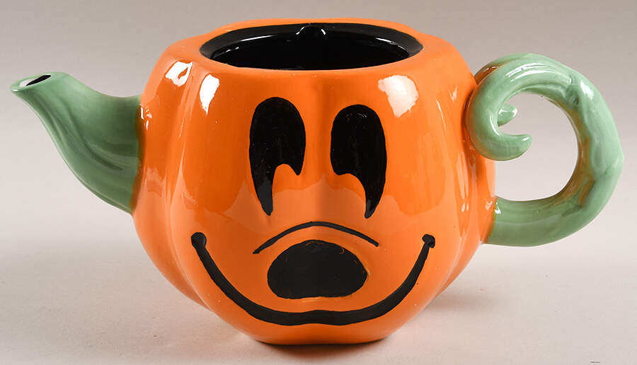 Mickey Pumpkin Figural Teapot No Lid by Zrike-1