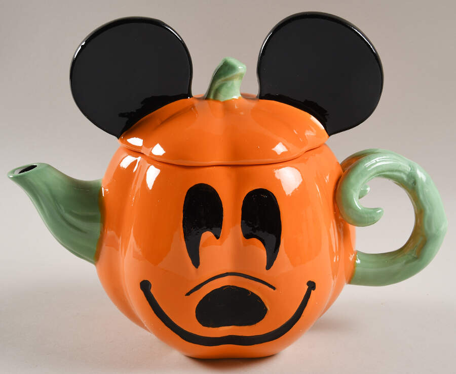 Mickey Pumpkin Figural Teapot & Lid by Zrike-1