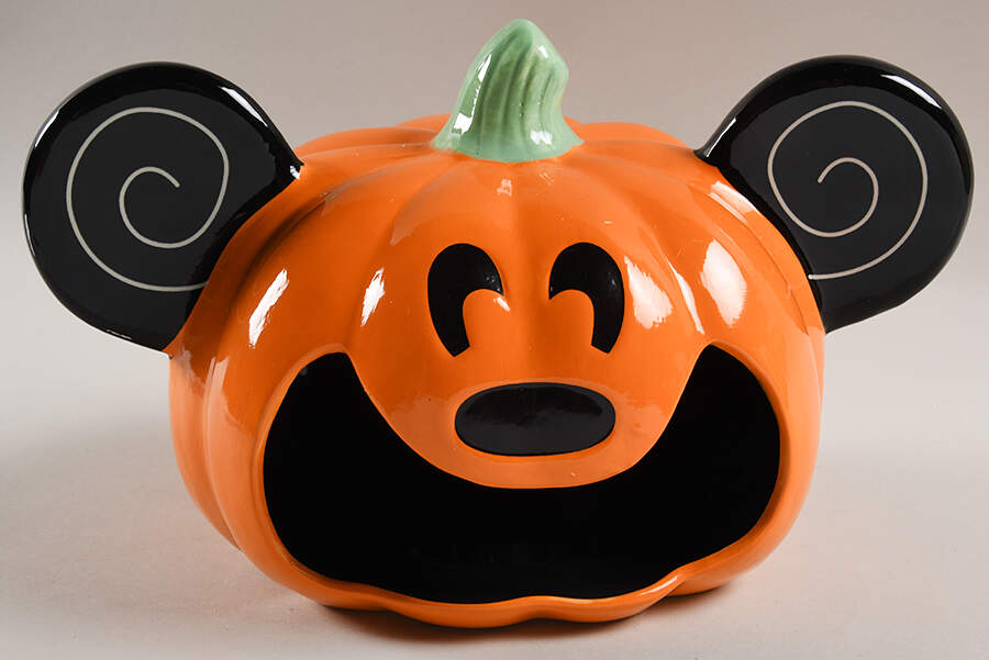 Mickey Pumpkin Figural Open Candy Dish by Zrike-1