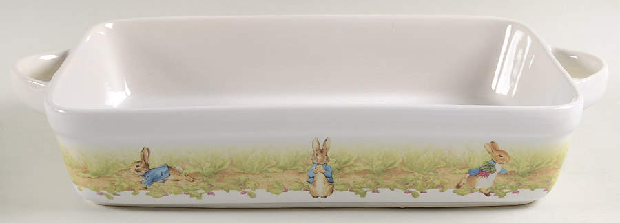 Peter Rabbit Green Meadow 15" Rectangular Baker by Zrike-1