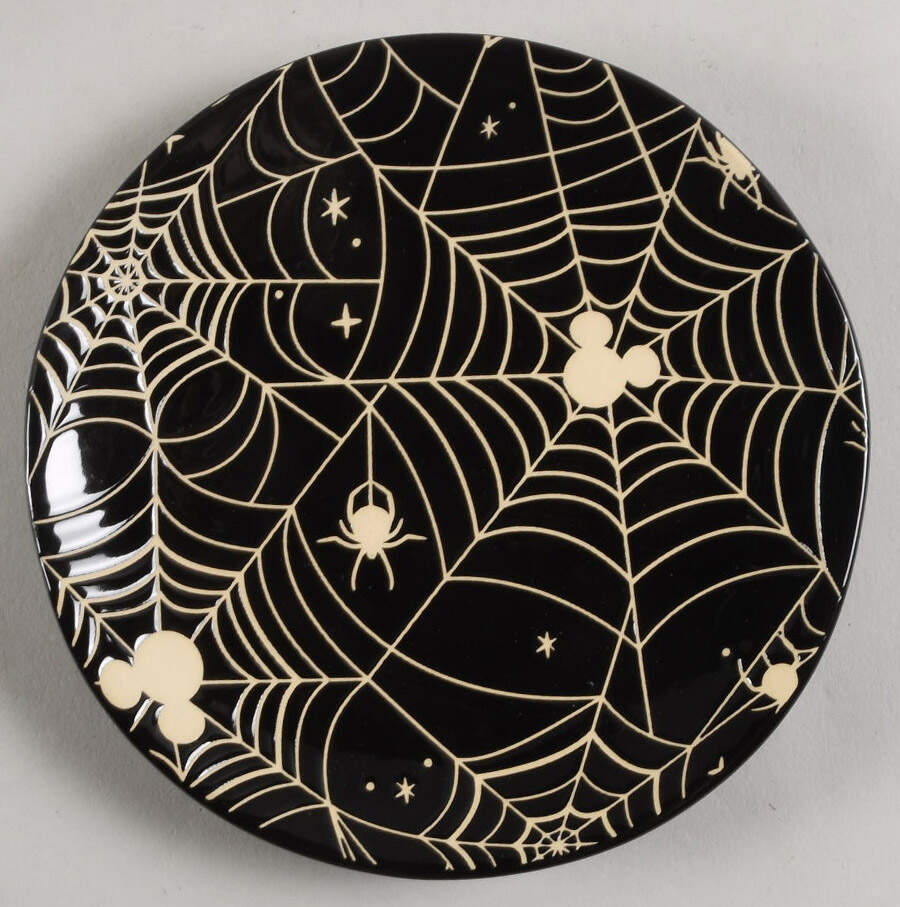 Mickey Spider Web Appetizer Plate by Zrike-1
