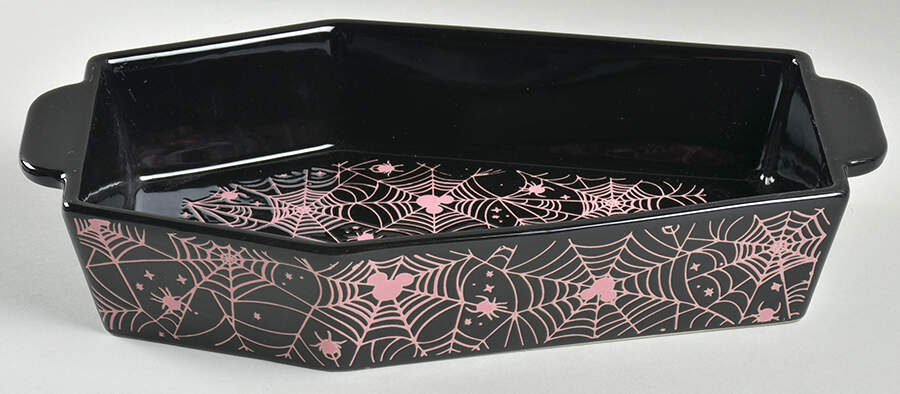 Mickey Spider Web 2 Qt Coffin Shaped Figural Baker No Lid by Zrike-1