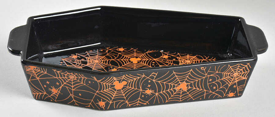 Mickey Spider Web 2 Qt Coffin Shaped Figural Baker No Lid by Zrike-1