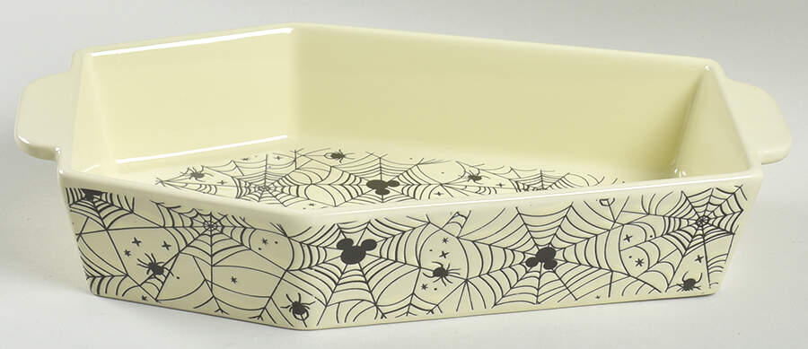 Mickey Spider Web 2 Qt Coffin Shaped Figural Baker No Lid by Zrike-1