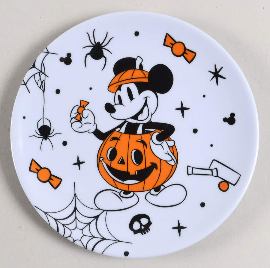Mickey Spider Web Melamine Appetizer Plate by Zrike-1