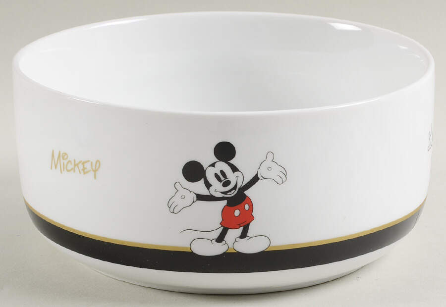 Mickey Gold Signature 32 Oz Round Plastic Microwave Bowl No Vent Lid by Zrike-1