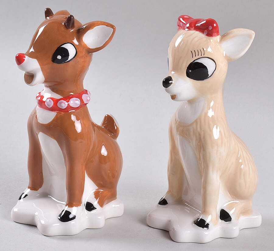 Rudolph Christmas Figural Salt & Pepper Set by Zrike-1