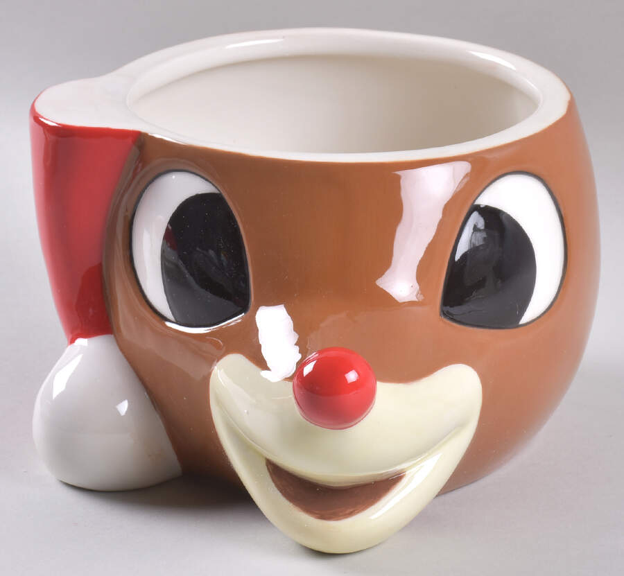 Rudolph Christmas Figural Cookie Jar No Lid by Zrike-1