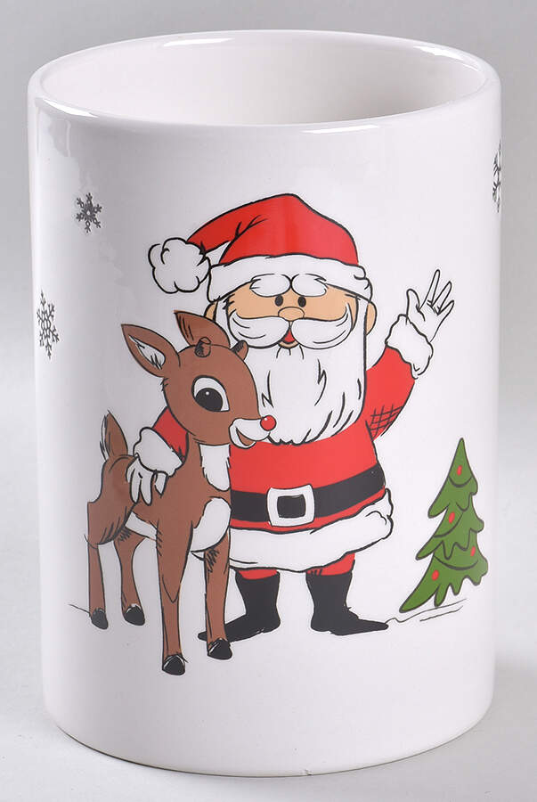 Rudolph Christmas Medium Canister No Lid by Zrike-1