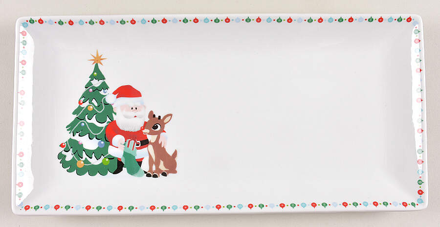 Rudolph Christmas Rectangular Tray by Zrike-1