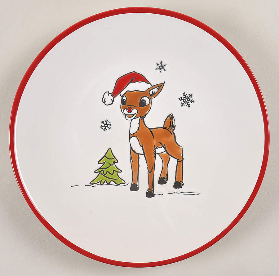 Rudolph Christmas Salad Plate by Zrike-1