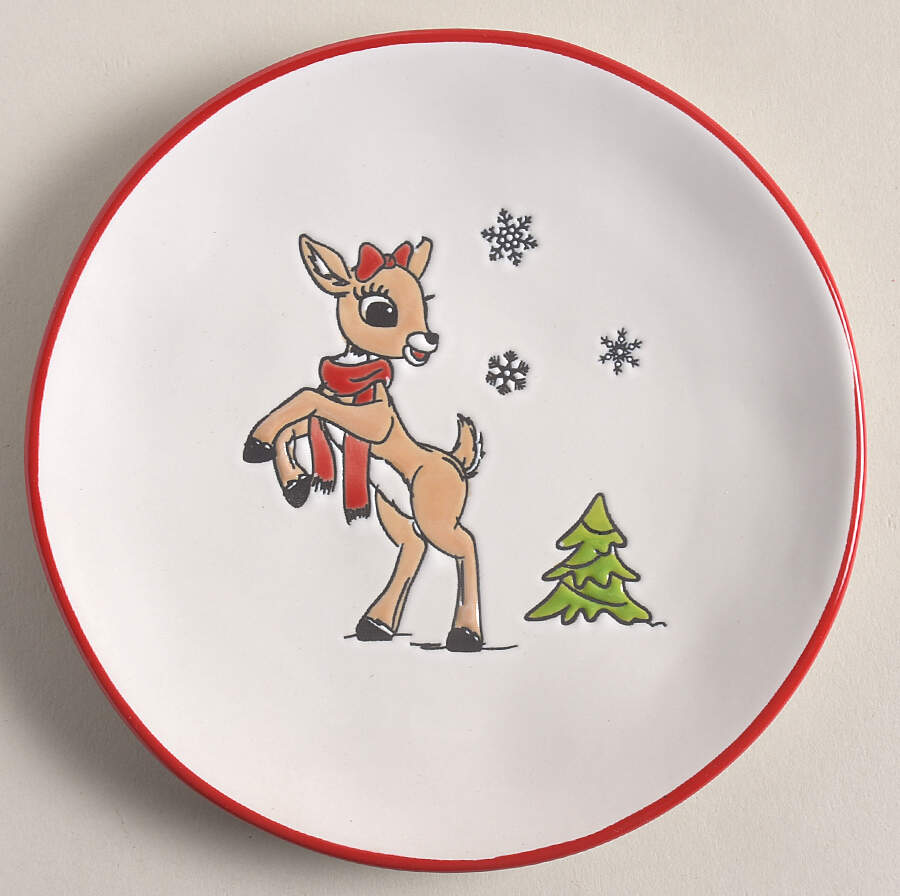 Rudolph Christmas Canape Plate by Zrike-1