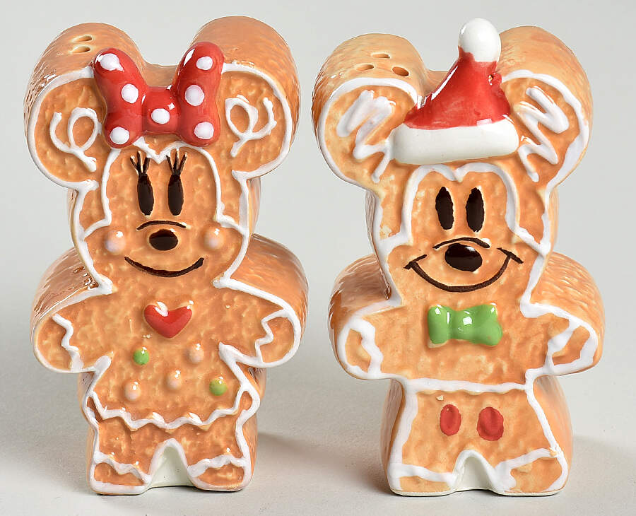 Mickey Christmas Treats Figural Salt and Pepper by Zrike-1