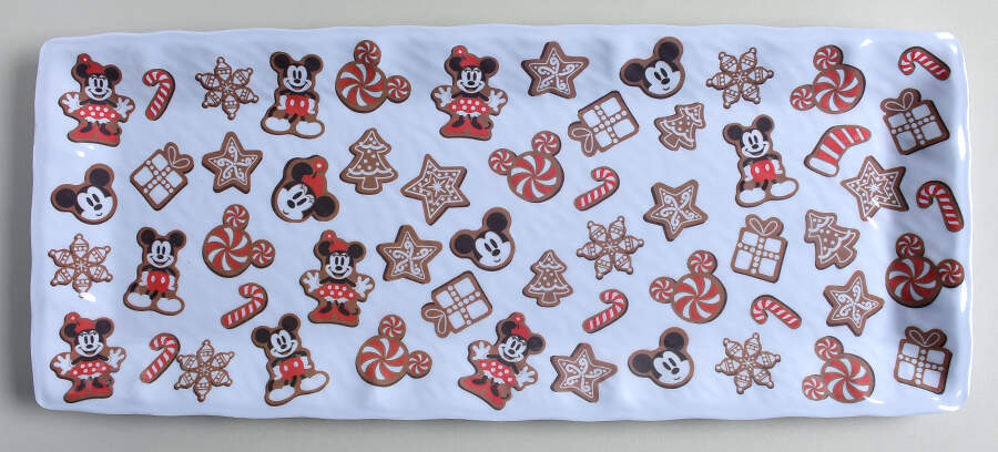 Mickey Christmas Treats 19" Rectangular Melamine Platter by Zrike-1