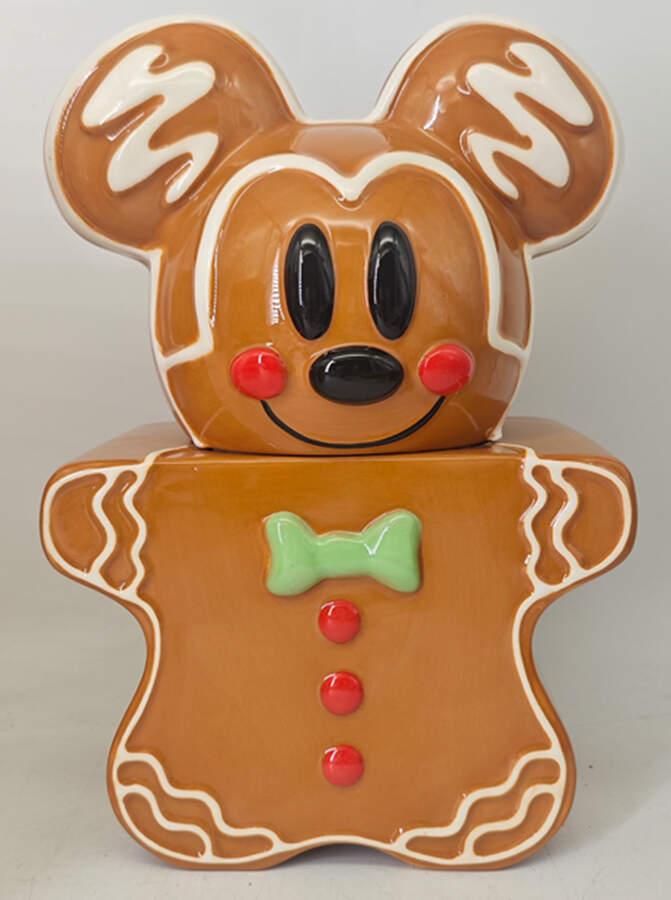 Mickey Christmas Treats Figural Cookie Jar & Lid by Zrike-1