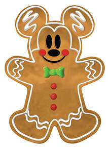 Mickey Christmas Treats Figural Appetizer Plate by Zrike-1