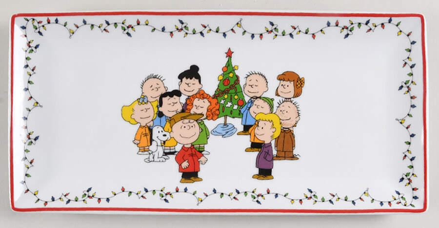 Peanuts Christmas Rectangular Tray by Zrike-1