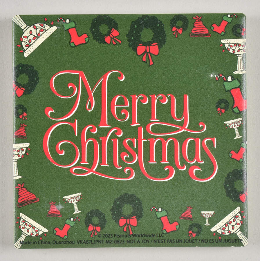 Peanuts Christmas Square Corkback Coaster by Zrike-1
