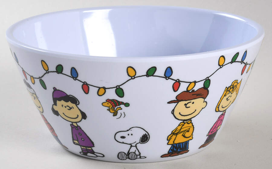 Peanuts Christmas Melamine Coupe Cereal Bowl by Zrike-1