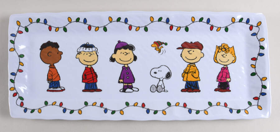 Peanuts Christmas 19" Rectangular Melamine Platter by Zrike-1