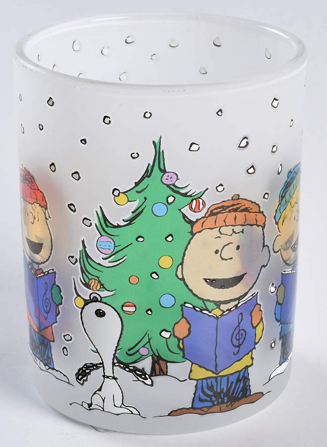 Peanuts Christmas Glassware Double Old Fashioned by Zrike-1