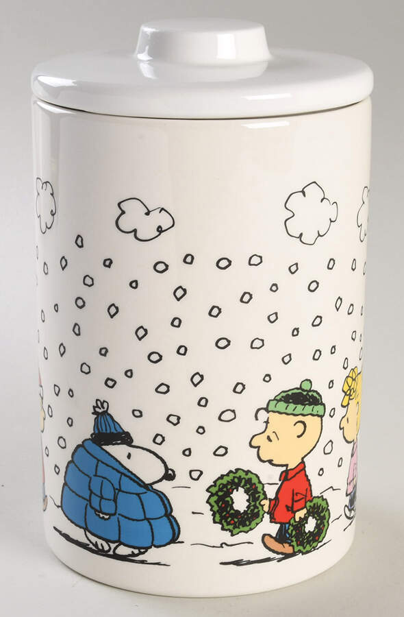 Peanuts Christmas Medium Canister & Lid by Zrike-1