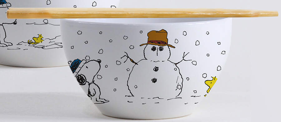 Peanuts Christmas Noodle Bowl & Chopsticks Set by Zrike-1