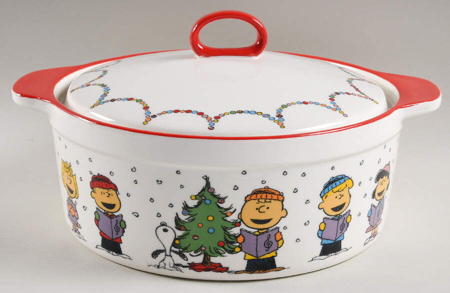 Peanuts Christmas Cheese Baker (Brie) & Lid by Zrike-1