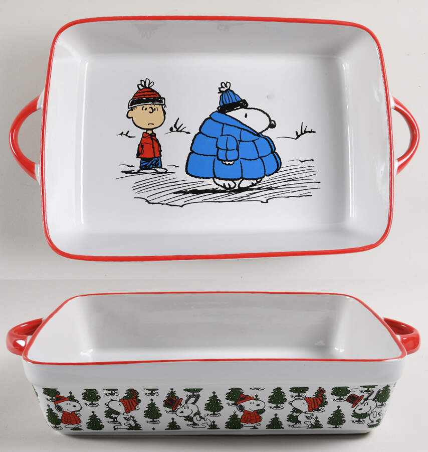 Peanuts Christmas 12" Rectangular Baker by Zrike-1