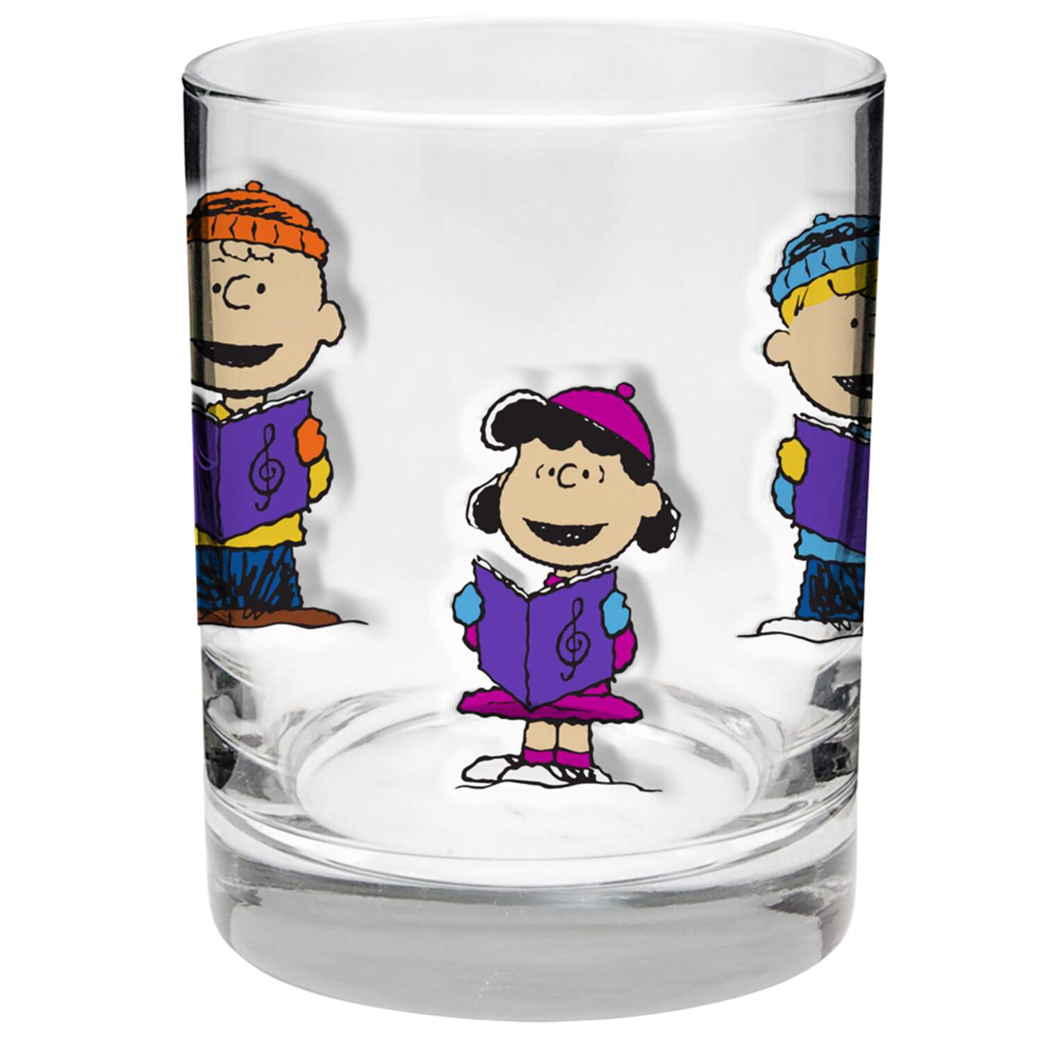 Peanuts Christmas Glassware Double Old Fashioned by Zrike-1