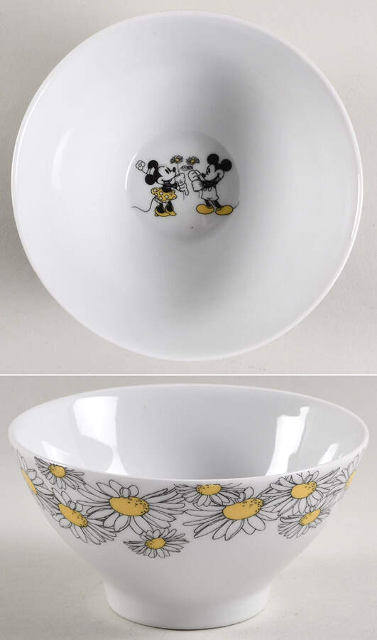Mickey and Minnie Daisy Chain Coupe Cereal Bowl by Zrike-1