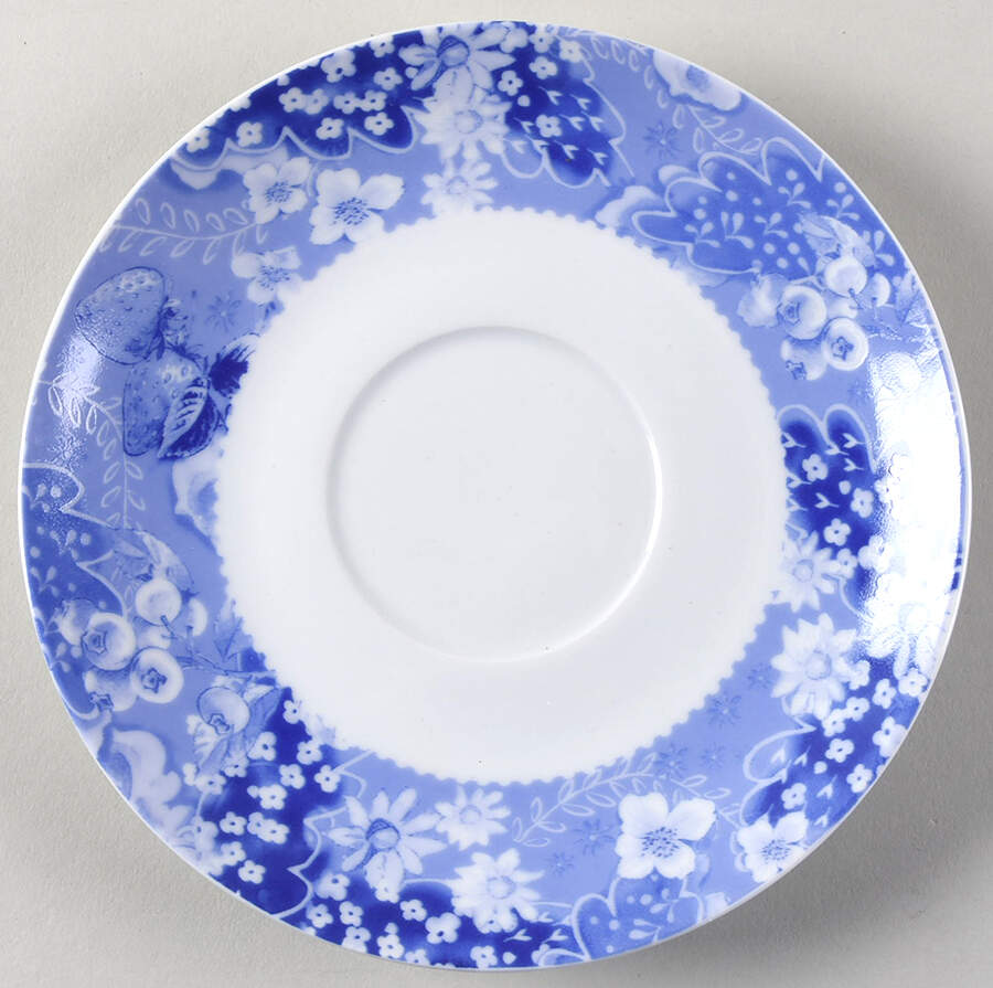 Peter Rabbit Blue Toile Saucer by Zrike-1