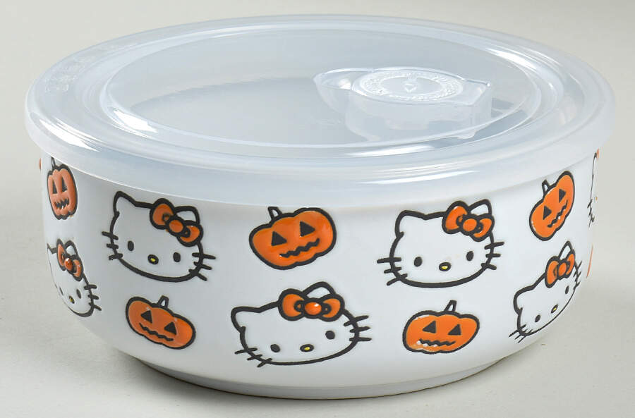 Hello Kitty 26 Oz Round Plastic Microwave Bowl & Vented Lid by Zrike-1