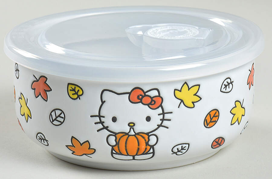 Hello Kitty 16 Oz Round Plastic Microwave Bowl & Vented Lid by Zrike-1