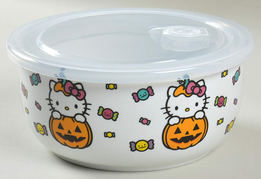 Hello Kitty 32 Oz Round Plastic Microwave Bowl w/Vent Lid by Zrike-1