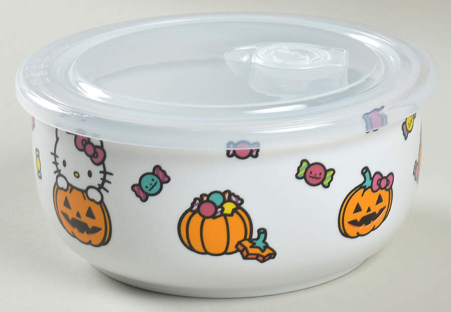 Hello Kitty 26 Oz Round Plastic Microwave Bowl & Vented Lid by Zrike-1