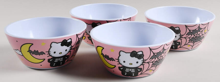 Hello Kitty Melamine Soup/Cereal Bowl - Set of 4 by Zrike-1